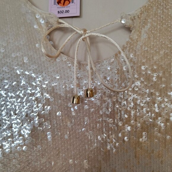 Wild Fable Gold Sequin Long Sleeve Party Dress XS - Picture 3 of 6